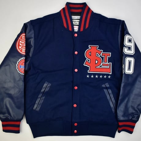 HGC NEGRO LEAGUE 二グロリーグ Stars セントルイス スターズ Varsity スタジャン 紺
