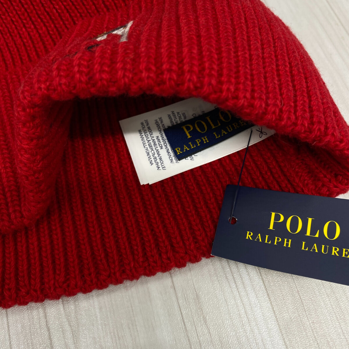POLO RALPH LAUREN ラルフローレン ポロベア リブ編み ニットキャップ