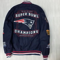 米国仕様 NFL公式 JHデザイン Patriots ペイトリオッツ 限定 チャンピオンズ リバーシブル スタジャン (JH-23)
