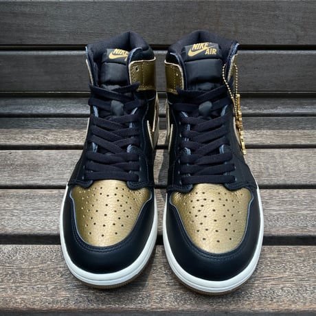 NIKE ナイキ AIR JORDAN1 HIGH RETRO OG ジョーダン1 ハイカット レトロ ブラック＆ゴールド (AJ121)