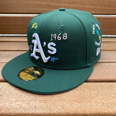 激レア USA限定 59FIFTY ニューエラ MLB アスレチックス Athletics スクリブル Scribble