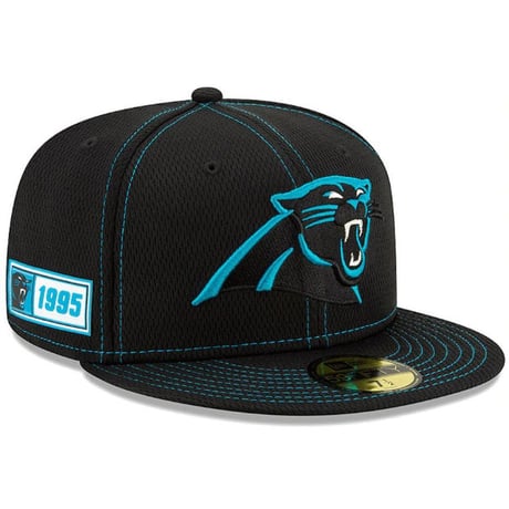 NFL 限定100周年記念 NEWERA ニューエラ Panthers カロライナ パンサーズ 59Fifty 黒 キャップ