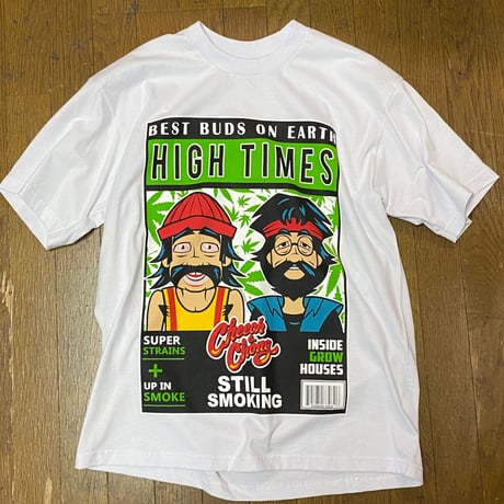 LA発 HIGH TIME ハイタイム ヒッピー映画 チーチアンドチョン 半袖 ヘビーウェイト Tシャツ (GTS34)
