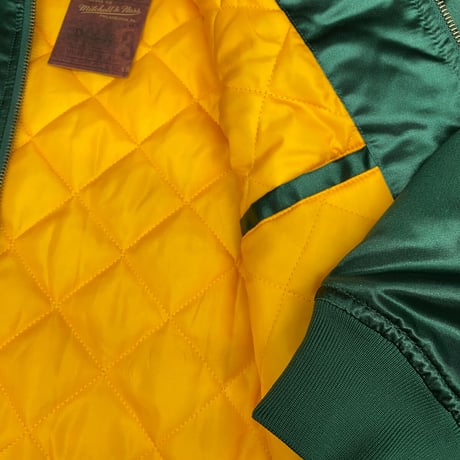 Mitchell&Ness ミッチェル&ネス NFL  グリーンベイ パッカーズ サテン スタジアムジャンパー