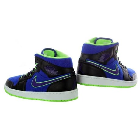 USAモデル Nike ナイキ Jordan1 ジョーダン1 MID ミッドカット フェルト素材 ブルー ネオンカラー (AJ36)