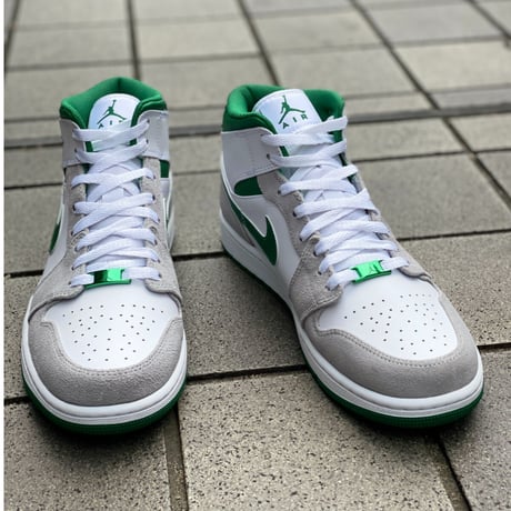 NIKE ナイキ AIR JORDAN1 MID エアジョーダン1 ミッドカット 緑/白/グレー
