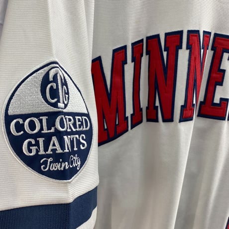 二グロリーグ NEGRO LEAGUE ミネソタ ジャイアンツ Giants ＃2 Vネック ベースボールシャツ (HGC-BB18)