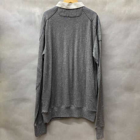 Diamond Supply ダイヤモンドサプライ CREST 襟付き ハーフボタンシャツ MIXカラー ピスタグ付き グレー