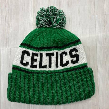 NEWERA ニューエラ NBA ボストン セルティックス Celtics ポンポン付き ニット帽 フリース