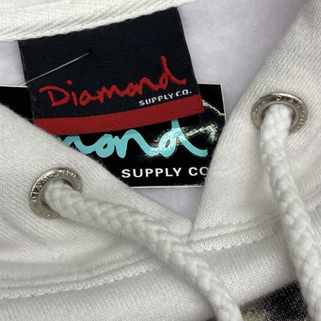 ダイヤモンドサプライ Diamond supply co. スウェット プルオーバー パーカー 白 ホワイト 象 HEAVY