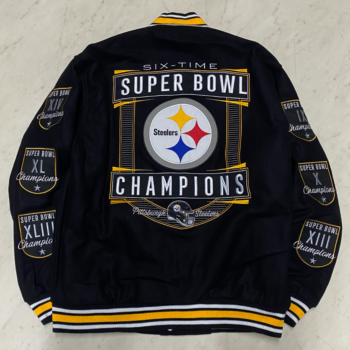 NFL ピッツバーグ スティーラーズ レザー スタジャン スーパーボウル XL NFL ピッツバーグ スティーラーズ レザー スタジャン スーパー