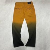 プレミアムジーンズ True Religion トゥルーレリジョン グラデーション フラップポケット 馬蹄 デニム  (JNS255)