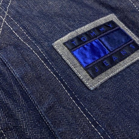 USA仕様 TOMMY HILFIGER TJ オーバーサイズ オーガニックコットン デニムシャツ (R4F-16)