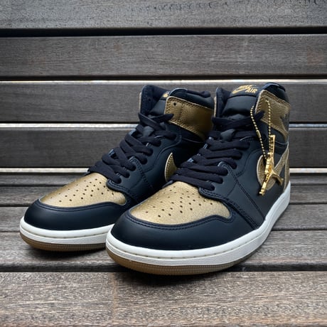 NIKE ナイキ AIR JORDAN1 HIGH RETRO OG ジョーダン1 ハイカット レトロ ブラック＆ゴールド (AJ121)