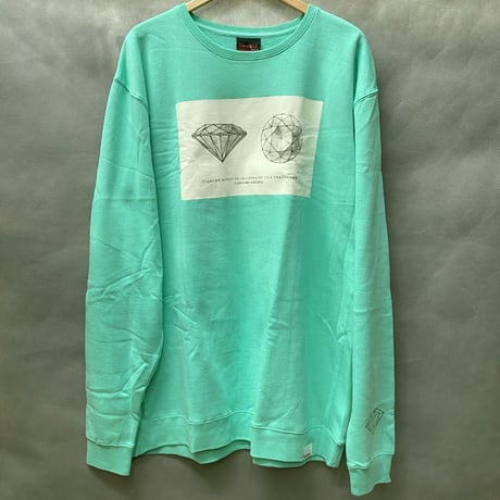 Diamond Supply ダイヤモンドサプライ Trademark クルーネック スウェット トレーナー DMNDブルー