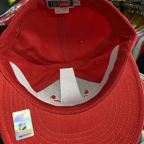【7.3/8】 Reebok リーボック Flames カルガリー フレームス NHL キャップ 赤 アイスホッケー