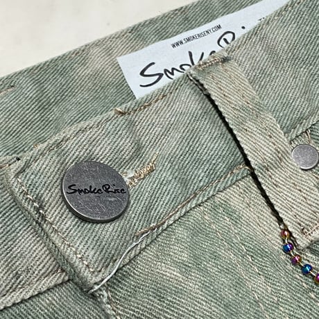海外限定 SmokeRise スモークライズ Straight Utility Splatter Jeans ペイント 迷彩 カーゴパンツ (JNS100)