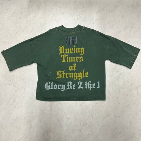 米国発 Stray ストレイ Ｗide & Crop 3/4 Sleeve Tee オーバーサイズ クロップドTシャツ 7分袖 (CropT12)