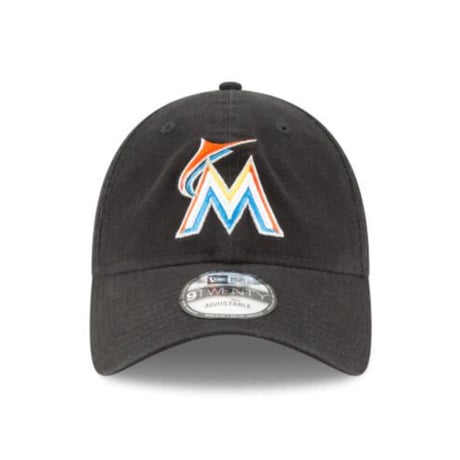 9Twenty ニューエラ NEWERA マイアミ Marlinsマーリンズ MLB ローキャップ 黒