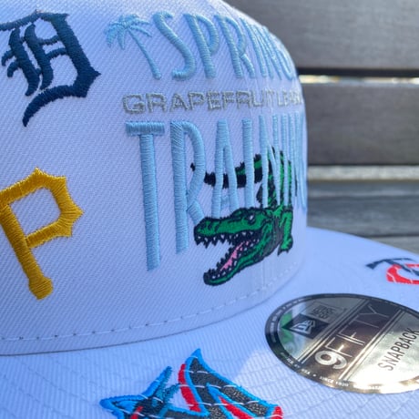 USA限定 9FIFTY ニューエラ MLB グレープフルーツリーグ 総柄 スナップバックキャップ Spring Training (950-195)