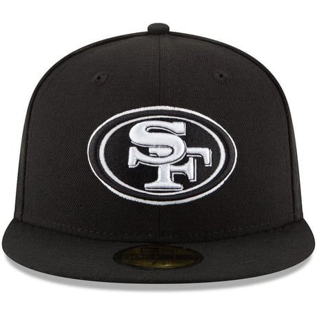 NFL公式 NEWERA ニューエラ SF サンフランシスコ 49ers フォーティナイナーズ 黒 59Fifty キャップ NFL