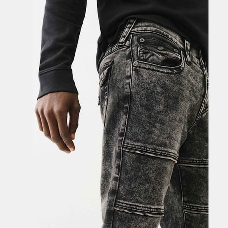 プレミアムジーンズ True Religion トゥルーレリジョン Rocco Stacked Zipper Skinny スタックドスキニージーンズ (JNS259)