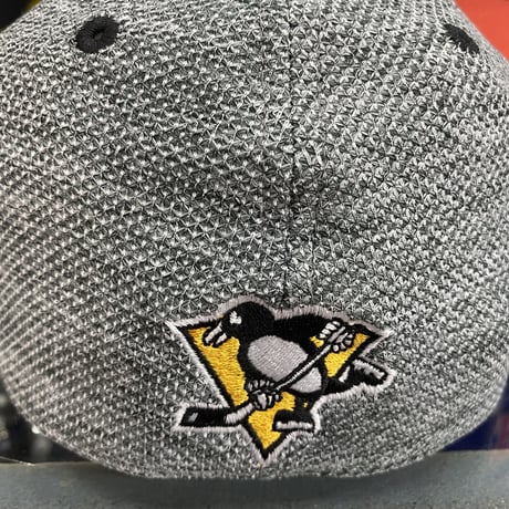 Adidas アディダス NHL ピッツバーグ ペンギンズ ストレッチキャップ アイスホッケー グレー/黒