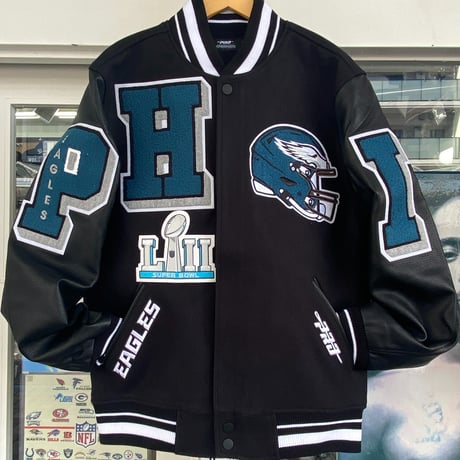 海外限定 PRO STANDARD プロスタンダード NFL公式 イーグルス PHI Eagles スタジャン BLK (JH6)
