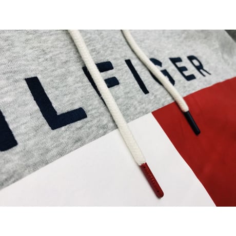 TOMMY HILFIGERトミーヒルフィガー BROOK プルオーバー パーカー 刺繍ロゴ グレー