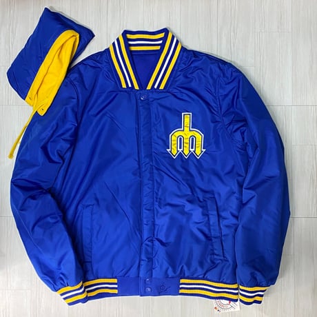 USA限定 JHデザイン MLB シアトル マリナーズ Mariners リバーシブル MLB スタジャン