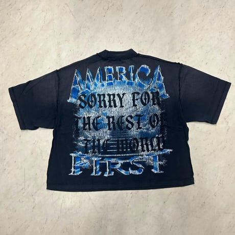 カリフォルニア発 Rare Peace レアピース Trust No One クロップドTシャツ ラインストーン (CropT37)