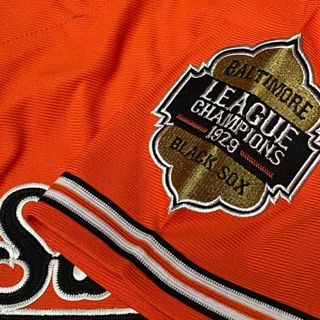 USA限定 Headgear Classics ニグロリーグ ボルチモア ブラックソックス BBシャツ Blacksox #8 オレンジ (HGC-BB77)
