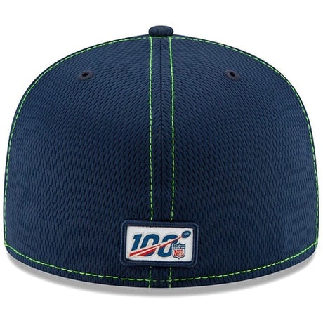 NFL 限定100周年記念 NEWERA ニューエラ Seahawks シアトル シーホークス 紺 59Fifty キャップ