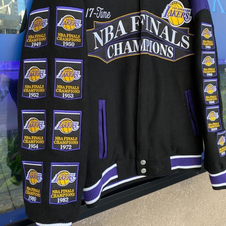 限定 JHデザイン LA レイカーズ Lakers 限定 ファイナル チャンピオン 17Time リバーシブル スタジャン