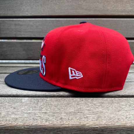 USA限定 9FIFTY ニューエラ MLB ワシントン ナショナルズ Nationals スナップバックキャップ ARCHIVE 赤 (950-233)