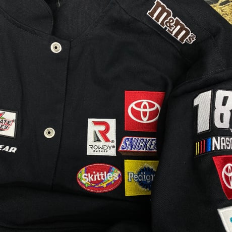 NASCAR ナスカー 2021限定モデル JHデザイン レーシングジャケット 刺繍 KYLE BUSCH M&M's