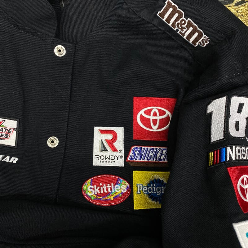 NASCAR JH Design 刺繍ロゴ スポンサー レーシングシャツ L 黒 NASCAR JH Design 刺繍ロゴ スポンサー レーシングシャツ L 黒