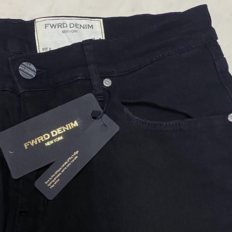 米国ブランド FWRD Denim NY スタックドフレア デニム Stacked Twisted Jeans ジェットブラック (JNS15)