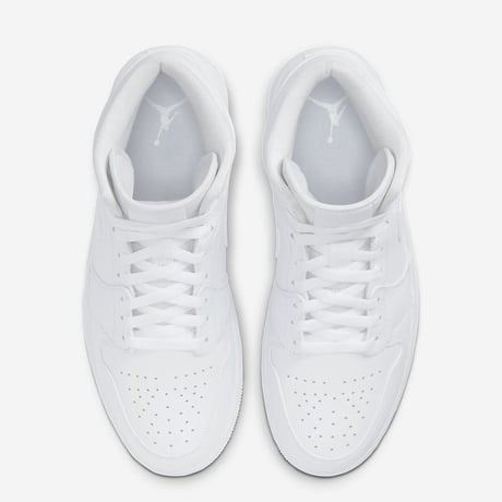 NIKE ナイキ AIR JORDAN1 MID エアジョーダン1 ミッドカット 白 トリプルホワイト AJ1 (aj23)