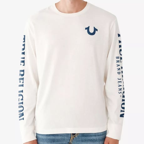 True Religion トゥルーレリジョン Arch リラックスフィット アーチロゴ 長袖 Tシャツ ロンT (TRUE-LT5)