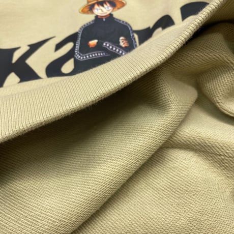 Kappa(カッパ) × ONEPIECE(ワンピース) コラボ プルオーバー パーカー Luffy ルフィ ベージュ