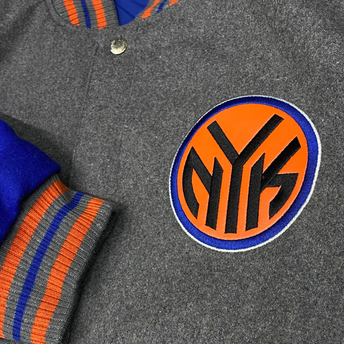 Knick バスケットボール スタジャン グレー/ブルー Knick バスケットボール スタジャン グレー/ブルー Knick