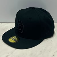 USA仕様 59FIFTY ニューエラ Newera サンディエゴ パドレス SD Padres スーパーブラック キャップ BOB (23-18)