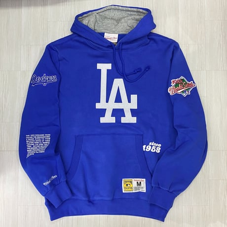 USA限定 Mitchell&Ness USA ロサンゼルス ドジャース Team Origins プルオーバー パーカー Dodgers