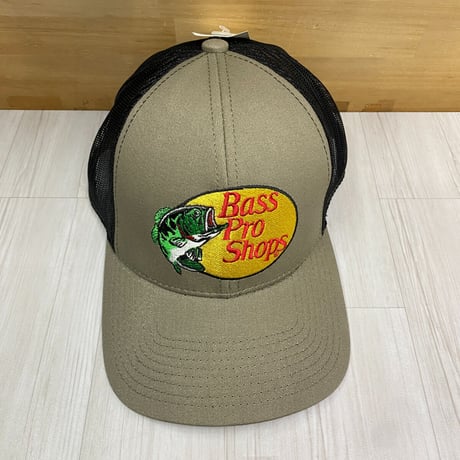 米国アウトドアブランド Bass Pro Shops バスプロショップス 刺繍ロゴ メッシュキャップ (Bps25)