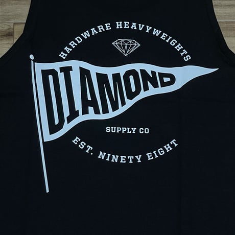 【XL】 米国製 ダイヤモンドサプライ Diamond Supply Co タンクトップ 黒 フラッグ FLAGロゴ