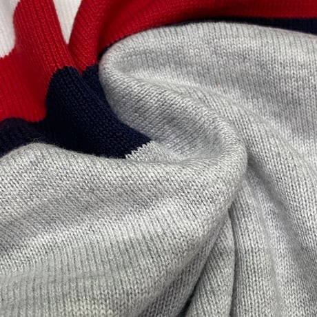 USAモデル TOMMY HILFIGER カラーブロック クルーネック セーター グレー (R4F-13)