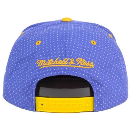 Mitchell&Ness ゴールデンステート Warriors ウォリアーズ NBA ドット柄 スナップバック キャップ
