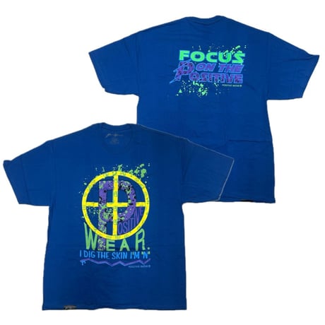 LA発 Positive Wear Clothing ポジティブウェア クロージング Splatter Target Tシャツ (PWT35Bblu)