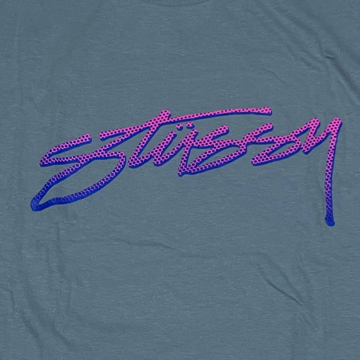 M】 Stussy ステューシー 半袖 Dots ヴィンテージロゴ Tシャツ